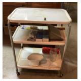 Mid century metal utility cart