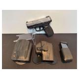 Taurus G2C Pistol, 9mm Para with (2) Holsters, (2) Magazines and (1) Magazine Holster
