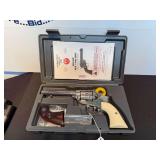 Ruger Vaquero Revolver, 357 Mag with Bonded Ivory Grips and Original Grips with Hard Case
