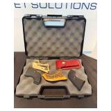 Pistol Case with (4) Grips and Multi Tool in Leather Case