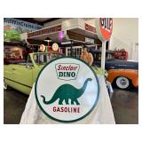 42" Porcelain steel, double sided Sinclair Dino sign