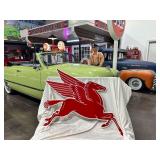 Mobil Gas Pegasus double sided, porcelain steel sign