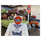 Gulf Supreme Porcelain steel sign, single sided, 48"x22"