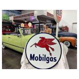 Mobilgas 42" Double sided, porcelain steel sign