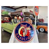 42" Porcelain steel, double sided Silent Chief Gasoline sign