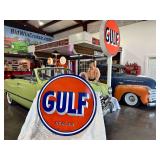 42" Porcelain steel, double sided Gulf Sign