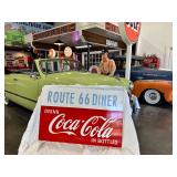 Route 66 Diner/Coca Cola porcelain steel sign, 42"x28"