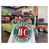 42" Porcelain steel, doubled sided, Sinclair Gasoline/Motor Oil Sign