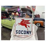 Socony Pegasus, 42" Double sided porcelain sign