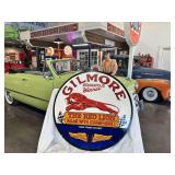 Gilmore Gas 42", double sided, porcelain steel sign