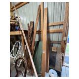 Lot - Assorted Lumber & Chain Spool