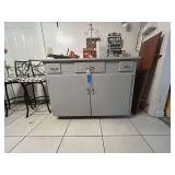 Painted Kitchen Cabinet with Storage