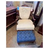Antique Side Chair with Leather Pads