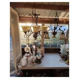 Lot - Assorted Lamps and Chandeliers