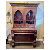 Antique Secretary Drop Front Bookcase