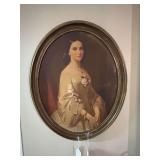 Framed Oval Portrait of a Woman