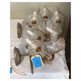 Lot - (2) Pair of Decorative Glass Wall Sconces