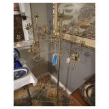 Brass Floral Candle Holder Floor Lamp