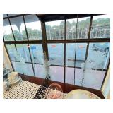 Lot - (3) Etched Glass Panels with Floral Design