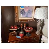 Lot - Lamp and Assorted Decor