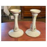 Lot - (2) Lenox Fine Ivory China Candlesticks