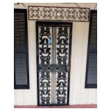 Lot - Wrought Iron Door and Wall Decor