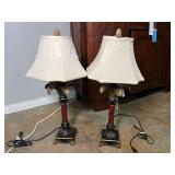 Lot - (2) Decorative Palm Tree Table Lamps