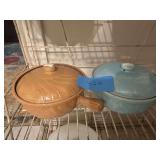 Lot - Roseville OH Pottery Covered Serving Bowls