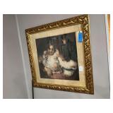 Framed Art Print of Children with Ornate Gold Frame