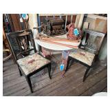 Lot - Vintage Table with Chairs