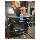 Lot - Antique Kettle with Indoor Fireplace