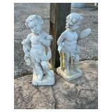 Lot - (2) Antique Garden Cherubs