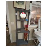 Hall Tree with Mirror and Umbrella Stand