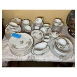 Lot - Floral Porcelain China Set