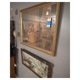 Lot - (2) Framed Pieces of Art