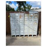 Lot - (3) Sets of Lockers
