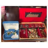Lot - Assorted Cuff Links, Tie Clips, Lapel Pins and (1) Jade Set