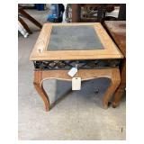Accent Table with Slate Top and Wrought Iron Detail