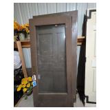 Vintage Style Wooden Door with Wire Glass