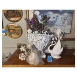 Lot - Assorted White Decorative Items