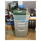 Lot - File Cabinet and Assorted Books