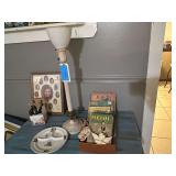 Lot - Assorted Books, Lamp, and Home Goods
