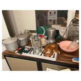 Lot - Assorted Household Lot with Painting, Lantern, Kitchenware, and Decor