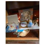 Lot - Maids of all Nations Doll, Hand Carved Wooden Shoes, Hand Painted Nippon Bowl