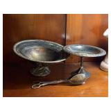 Lot - Assorted Silver-Plated Serving Pieces with Tongs