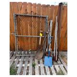 Lot - Gate and Assorted Yard Tools