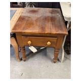 Pine Side Table with Drawer