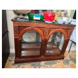 Mahogany Display Cabinet with Marble Top