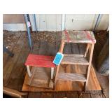 Lot - Step Ladder and Stool