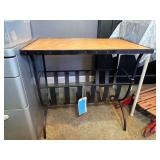 Wooden Top Magazine Table